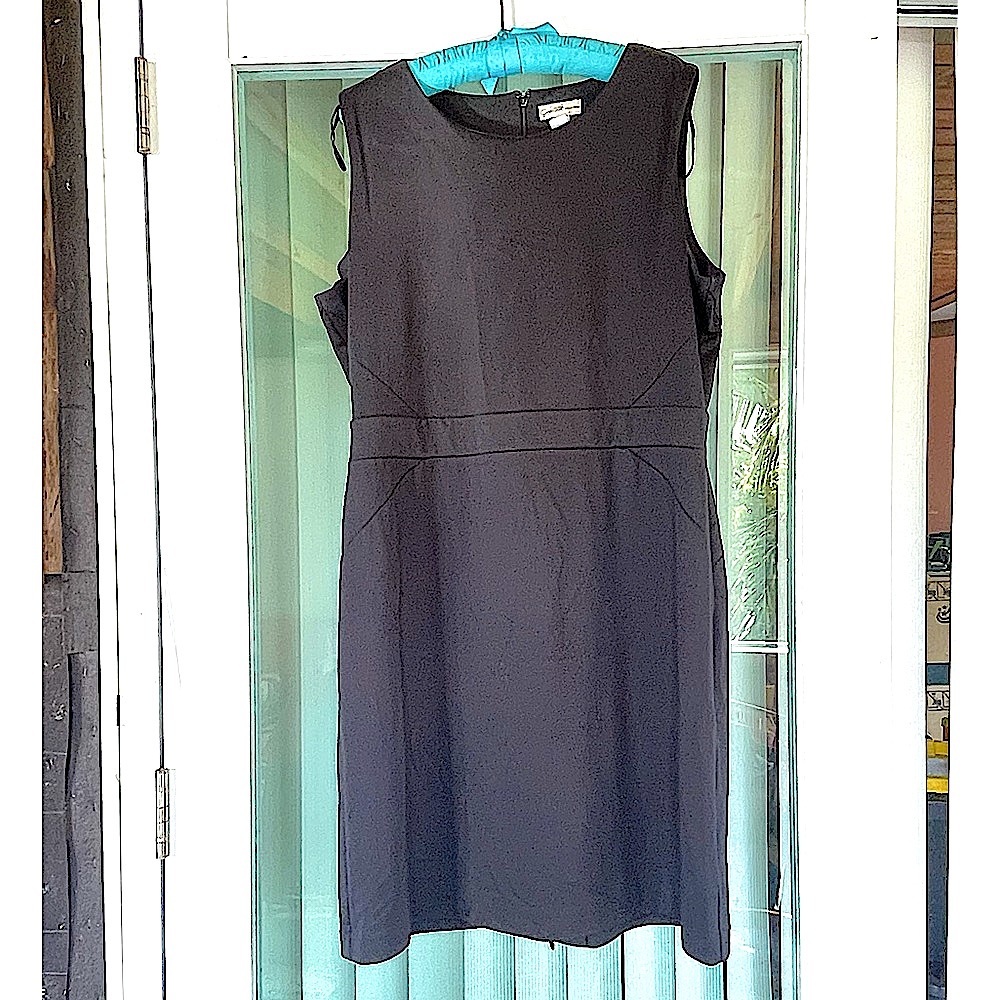 Jaclyn Smith Collection classic black simple knee length dress sz XXL